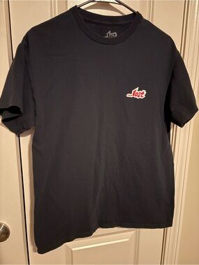 Lost Black Tee with Red and White Graphics